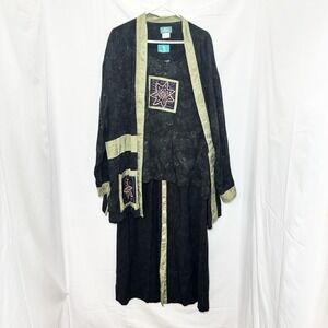 Simply Southwest 3 Piece Artsy Boho‎ Coord Set Kimono Top Skirt Outfit 2X NWT